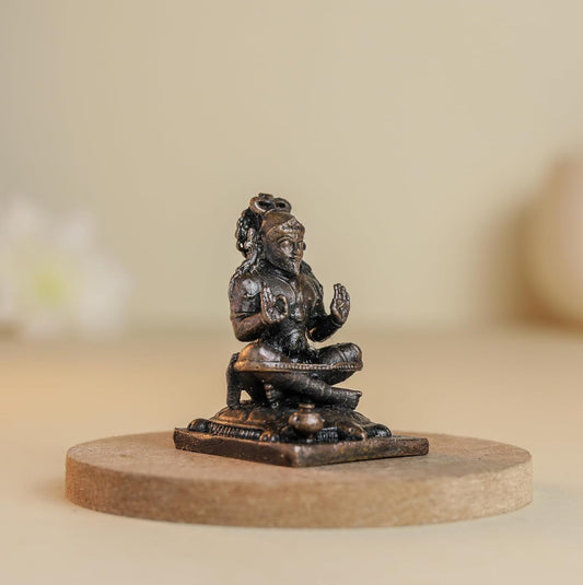 Vedavyasa 1.5-Inch 40 gm | Handmade Copper Idol with Patina Antique Finish | Mini Veda Vyasa Murti for Pooja Ghar