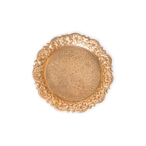 Brass Chowki for God Idols | 5-Inch | Heavy-Duty 220 gm Stand