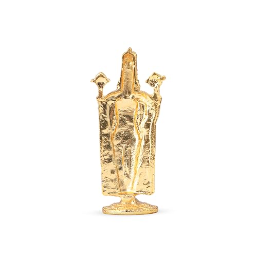 Gold-Plated Tirupati Balaji Stone Idol | 9 CM