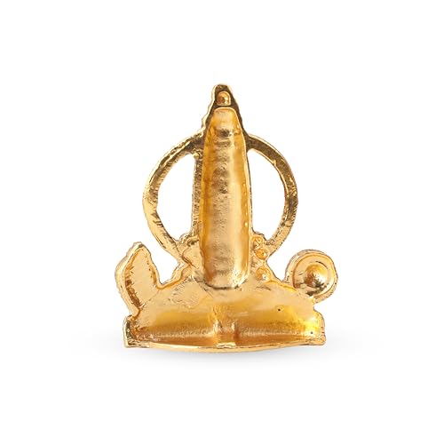 Gold-Plated Tirupati Balaji Stone Idol | 7.8 CM