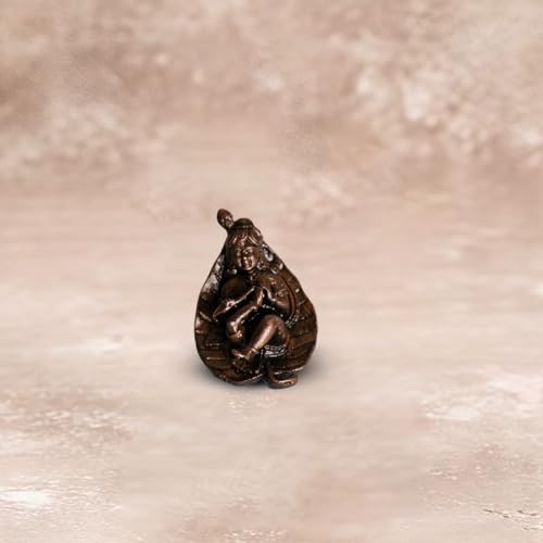 Leaf Krishna Idol 50gm, Pure Copper