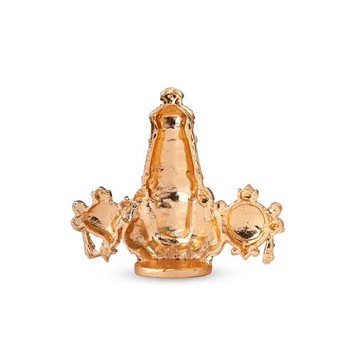 Gold-Plated Tirupati Balaji Stone Idol | 7.5 CM