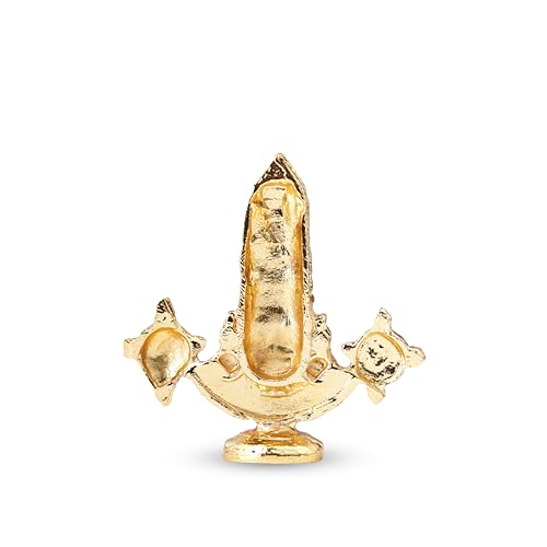 Divine Gold-Plated Tirupati Balaji Stone Idol | 2.5 Inches