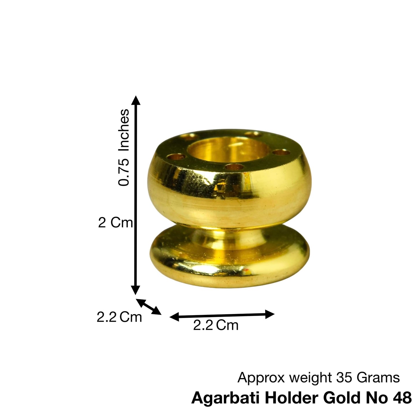 Pure Brass Agarbatti Stand | Dhoop Holder for Pooja | 0.75 Inches | 35 gm | 1 Pc