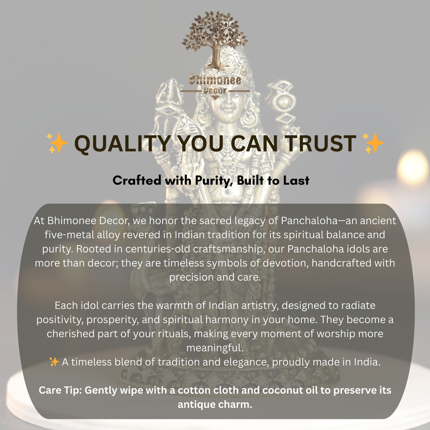 Bhimonee Decor | Murugan OG Panchloha Idol | Size 8 × 5 × 4 cm | Approx 170 gm | Handcrafted Lord Murugan Idol for Home Temple and Pooja