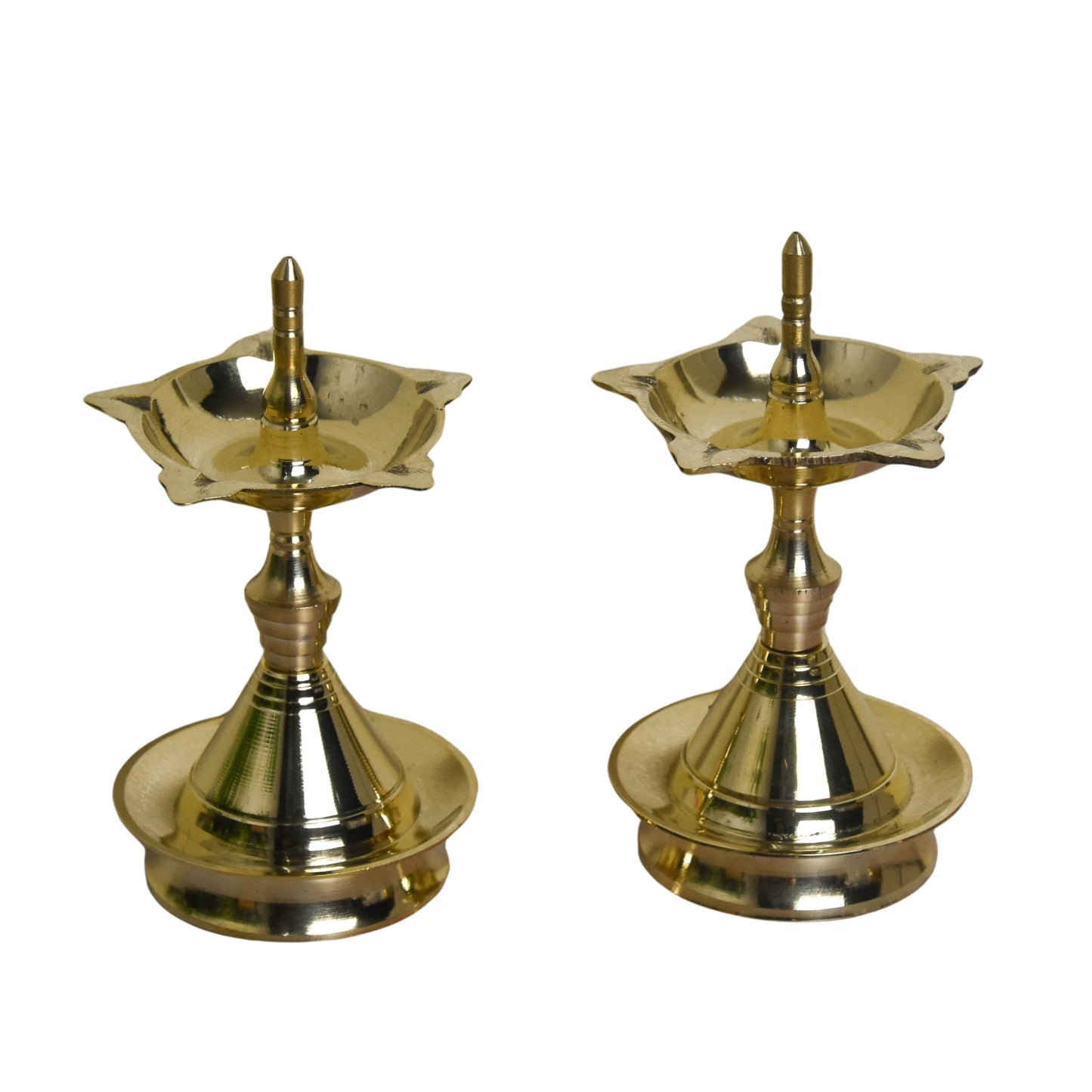 Pure Brass Udupi Special Diya | 5-Inch | Antique Brass Finish