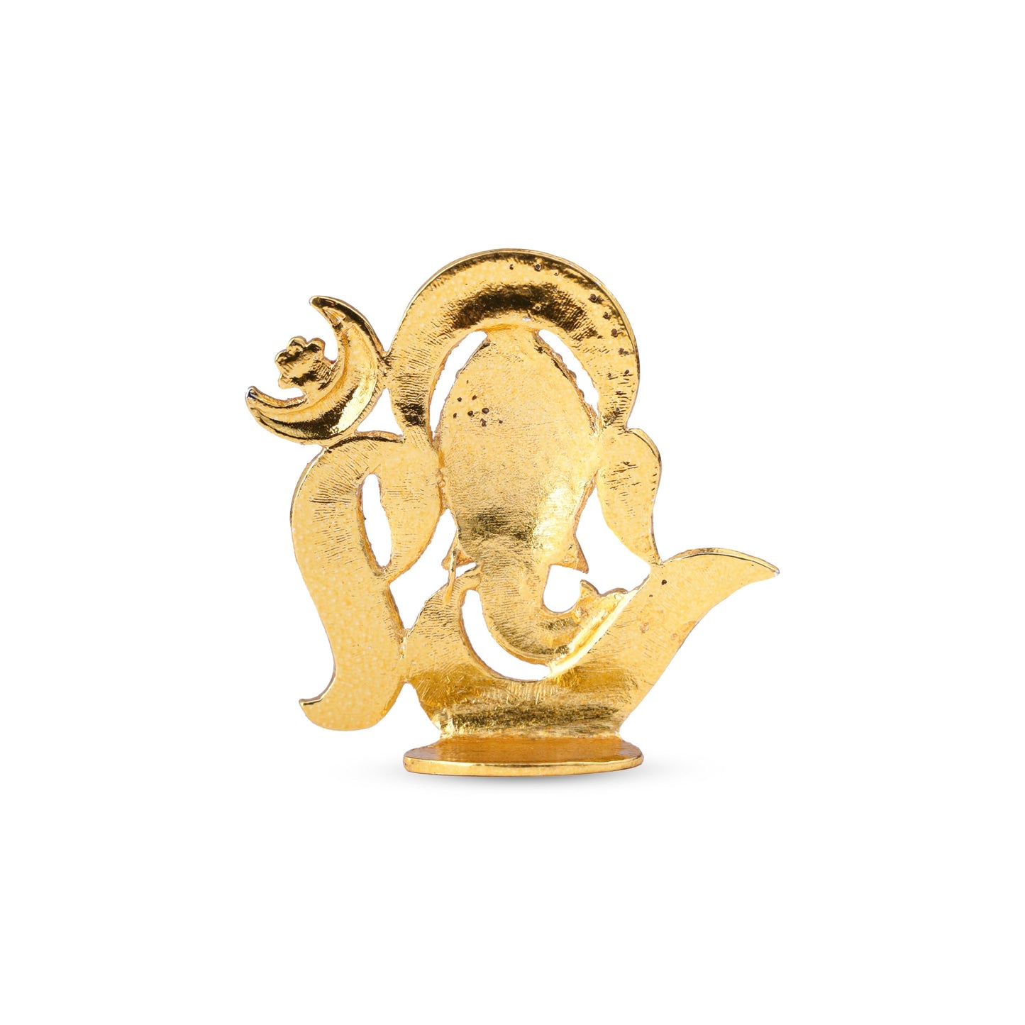OM Design Ganesha Ganpati Stone Idol | 6.5 CM, Gold