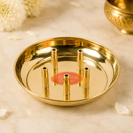 Pure Brass Agardan Plate, 0.8 inches, 70 gm