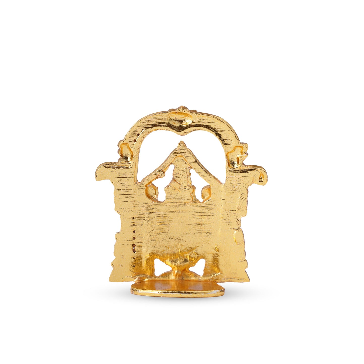 Tirupati Balaji Stone Idol | 3 Inches, Gold(Red Sequins)