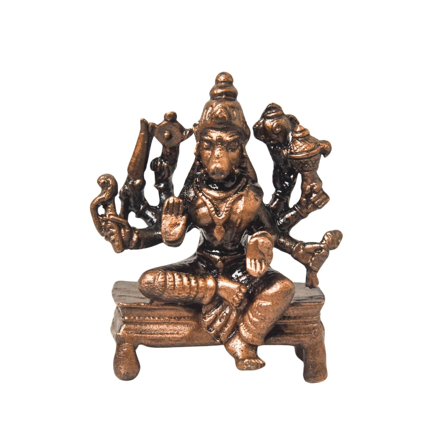 Copper Varahi Amman Idol with Patina Antique Finish, 1.7-Inch