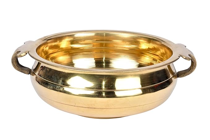 Pure Brass Plain Design Urli/Decorative Bowl | 7.5 Inches | Traditional Home Decor for Pooja, Mandir, and Spiritual Spaces