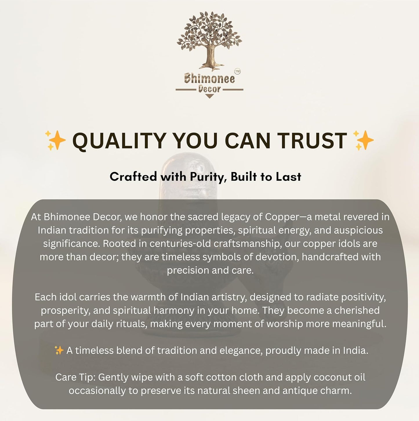 60 gm Shivalinga Nandi Mukha 1.3-Inch | Handmade Copper Idol with Antique Patina Finish | Shiva Lingam with Nandi Face