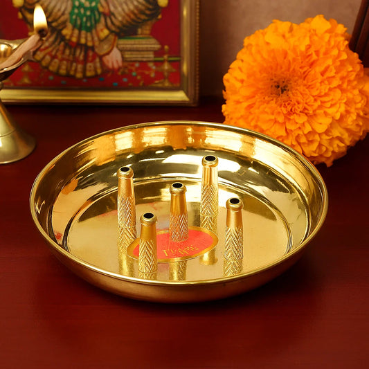 Pure Brass Agardan Plate, 0.8 inches, 70 gm