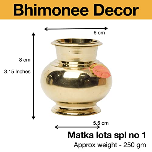 Brass Matka Design Lota Size