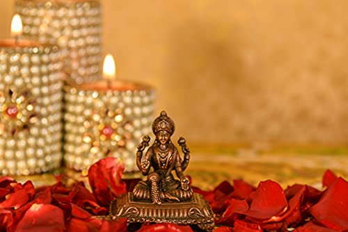Copper Handmade Lakshmi Sitting Idol