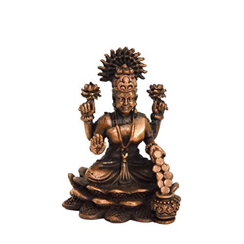 Handmade Copper Dhan Lakshmi Idol