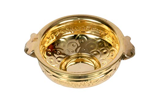 Pure Brass Hammered Design Urli 7.5 Decor