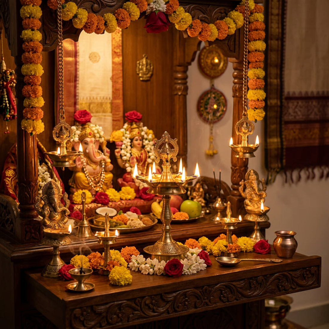 Bhimonee Decor Brass Diya Collection: Lighting Your Mandir the Way It Deserves