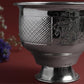 Etching SCN Large Patra | Decorative Metal Pooja Kalash Bowl | Traditional Mandir Ritual Vessel | Festive Home Temple Decor | Silver finish | 4 Inch