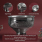 Fancy Large Patra Metal Pooja Vessel with Pedestal Base | Traditional Mandir Ritual Item | Silver Finish | 4 Inch