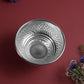 Hammered Fancy Large Patra Metal Pooja Vessel with Pedestal Base | Traditional Mandir Ritual Item | Silver Finish | 4 Inch