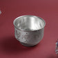 Embossed SCN Metal Pooja | Traditional Mandir Ritual Vessel with Religious Motif Design| Silver Finish | 3 Inch