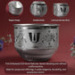 Embossed SCN Metal Pooja | Traditional Mandir Ritual Vessel with Religious Motif Design| Silver Finish | 3 Inch
