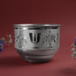 Embossed SCN Metal Pooja | Traditional Mandir Ritual Vessel with Religious Motif Design| Silver Finish | 3 Inch