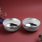 Hammered Danam Bowl Set of 2 | Fancy Metal Kumkum Haldi Bowl for Pooja Ritual | Silver Finish | 4 Inch