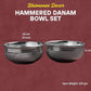 Hammered Danam Bowl Set of 2 | Fancy Metal Kumkum Haldi Bowl for Pooja Ritual | Silver Finish | 4 Inch