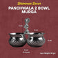 Panchwala Hammered Danam Kumkum Bowl Set of 2| Silver Finish | 4 Inch