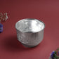 Etching SCN Metal Pooja | Traditional Mandir Ritual Vessel with Religious Embossed Design  | Silver Finish | 3 Inch