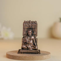 Raghavendra | 2-Inch 50 gm | Handmade Copper Idol with Patina Antique Finish | Mini Guru Raghavendra Swamy Murti for Pooja Ghar,