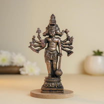 Standing Panchmukhi Hanuman 270gm | 5-Inch Handmade Copper Idol | Patina Antique Finish | Hanuman Murti for Pooja Ghar |