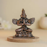 Sitting Garuda 120gm | 2-Inch Handmade Copper Idol | Patina Antique Finish | Garuda Murti for Pooja Ghar