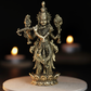 Flower Bottom Krishna Panchloha Idol | Size 10 × 3 cm | Approx 170 gm | Handcrafted Lord Krishna Statue for Home Temple and Pooja