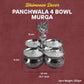 Panchwala 4 Bowl Murga Kumkum Holder | Silver finish