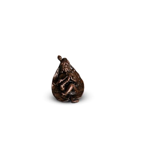 Leaf Krishna Idol 50gm, Pure Copper