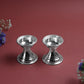 GS Neeranjan Diya Small 5 CM | Metal Pooja Oil Lamp | Home Mandir Aarti Deepak | Traditional Hindu Ritual Diya  | Silver Finish |