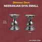 GS Plain 5 Batti Diya Set | Metal Panchmukhi Oil Lamp | Traditional Pooja Deepak  | Silver Finish
