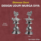 GS Design Udupi Murga Diya 6 Inch | Traditional Metal Oil Lamp with Peacock Motif |  Silver Finish