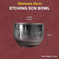 Etching SCN Metal Pooja | Traditional Mandir Ritual Vessel with Religious Embossed Design  | Silver Finish | 3 Inch