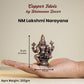 NM Lakshmi Narayana | 8 cm | 320gm Handmade Copper Idol | Antique Patina Finish | Lakshmi Vishnu Murti Statue | Pooja Mandir Home Decor