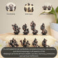 Ashtalakshmi Set 500gm | 2-Inch Handmade Copper Idols Set of 8 | Patina Antique Finish | Lakshmi Devi Murti for Pooja