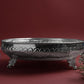 Fruit Elephant Stand Plate for Pooja | Silver Finish Decorative Serving & Offering Tray | Traditional Temple Home Mandir Festive Decor | 22.6 cm Diameter