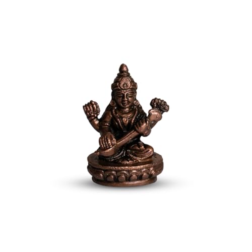 Saraswati Idol 190gm, Pure Copper