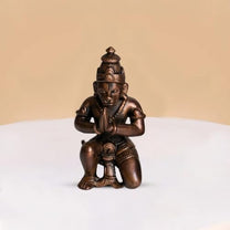 Leg Down Hanuman Idol in Pure Copper, 330gm