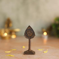 Copper Idol  Lord Murugan Vel Idol | Antique Brass Finish