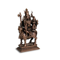 Shiva Parvati on Nandi Idol in Pure Copper, 460gm