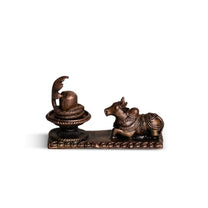 Nandhi Shivalinga Idol 200gm, Pure Copper